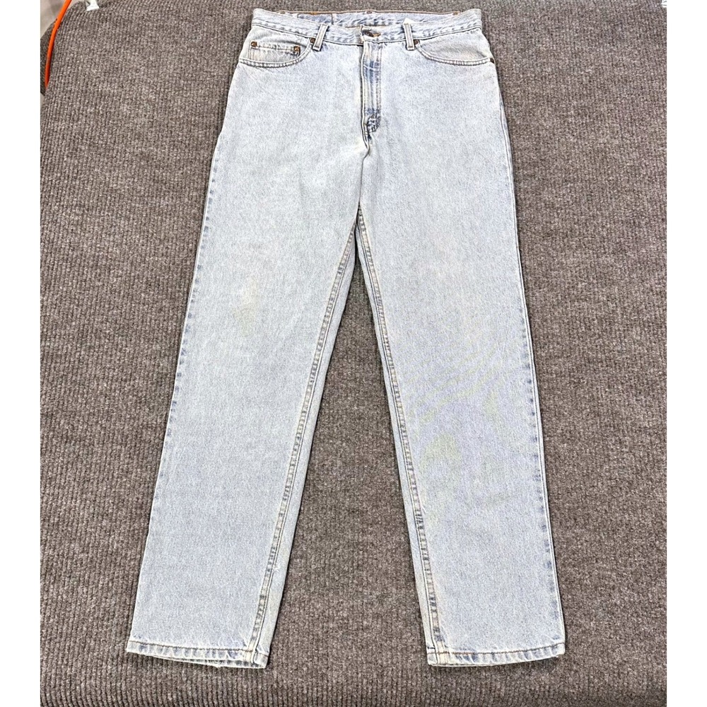 Vintage Levis 540 Relaxed Fit Jeans Men 34x32 Light Acid Wash Denim Straight Leg
